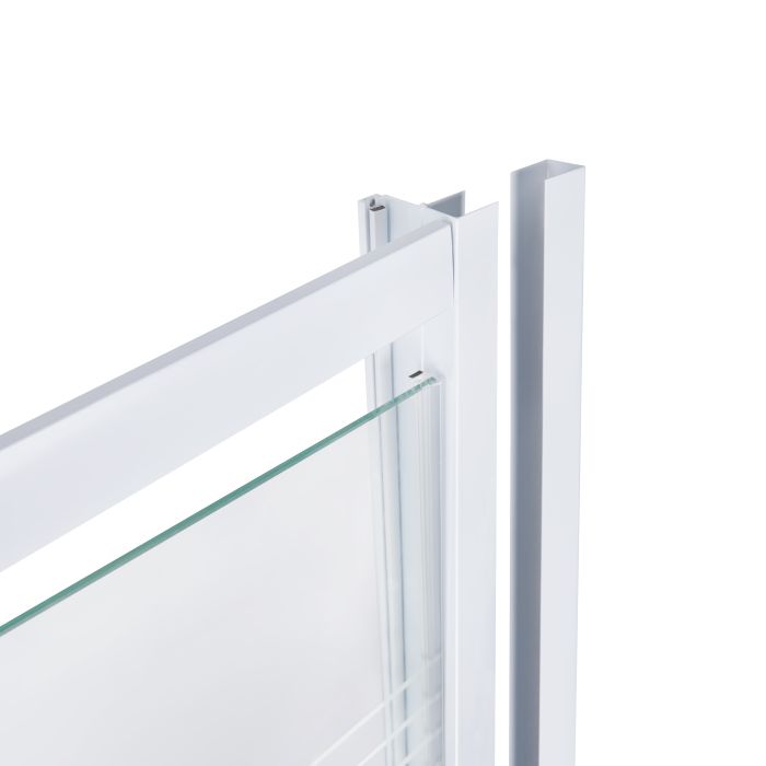 Душевые двери Qtap Pisces WHI208-9.CP5 79-92х185 см, стекло Pattern 5 мм