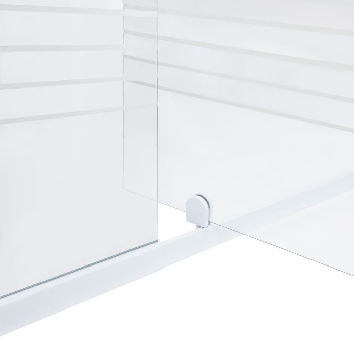 Душевые двери Qtap Pisces WHI208-9.CP5 79-92х185 см, стекло Pattern 5 мм