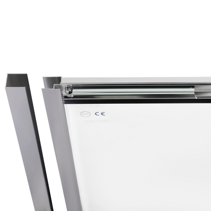 Душевые двери Qtap Taurus CRM201-11.C6 97-108x185 см, стекло Clear 6 мм, покрытие CalcLess