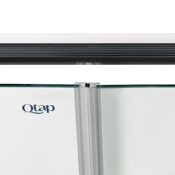 Душевые двери Qtap Gemini CRM209.C6 90х190 см, стекло Clear 6 мм, покрытие CalcLess