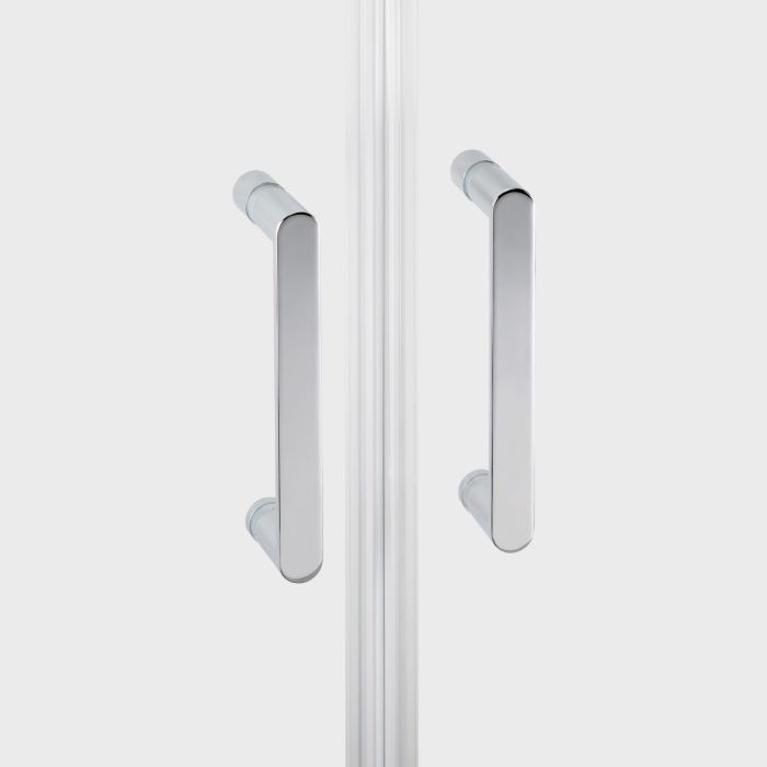 Душевые двери Qtap Gemini CRM209.C6 90х190 см, стекло Clear 6 мм, покрытие CalcLess