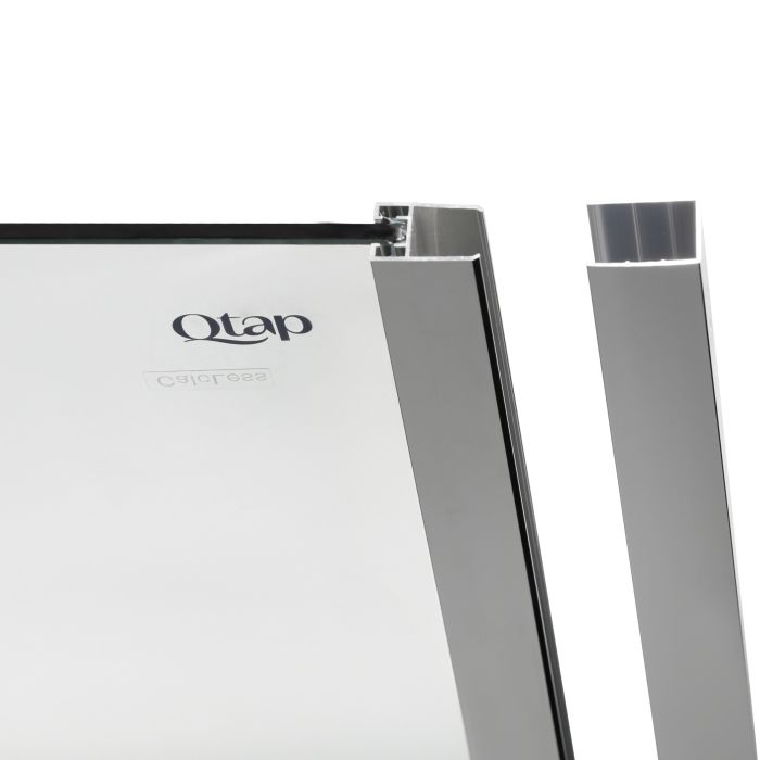 Душевая стенка-перегородка Qtap Walk-In Glide CRM2012.C8 120х190 см, стекло Clear 8 мм, покрытие CalcLess