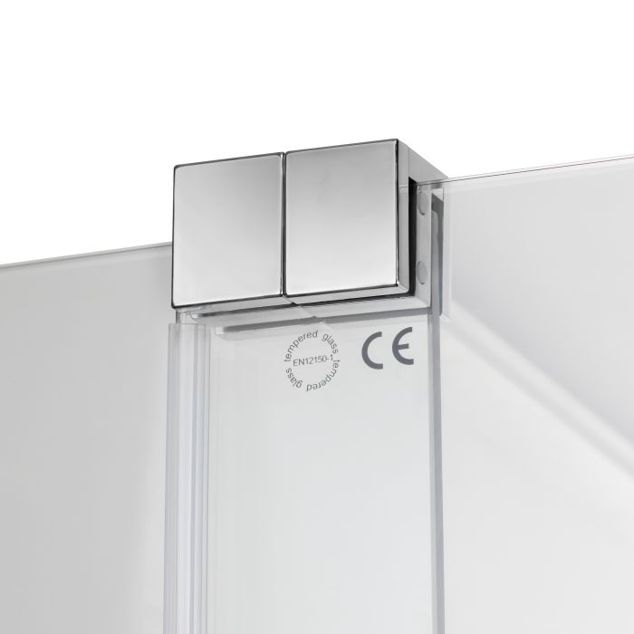 Душевая стенка-перегородка Qtap Walk-In Glide CRM2012.C8 120х190 см, стекло Clear 8 мм, покрытие CalcLess