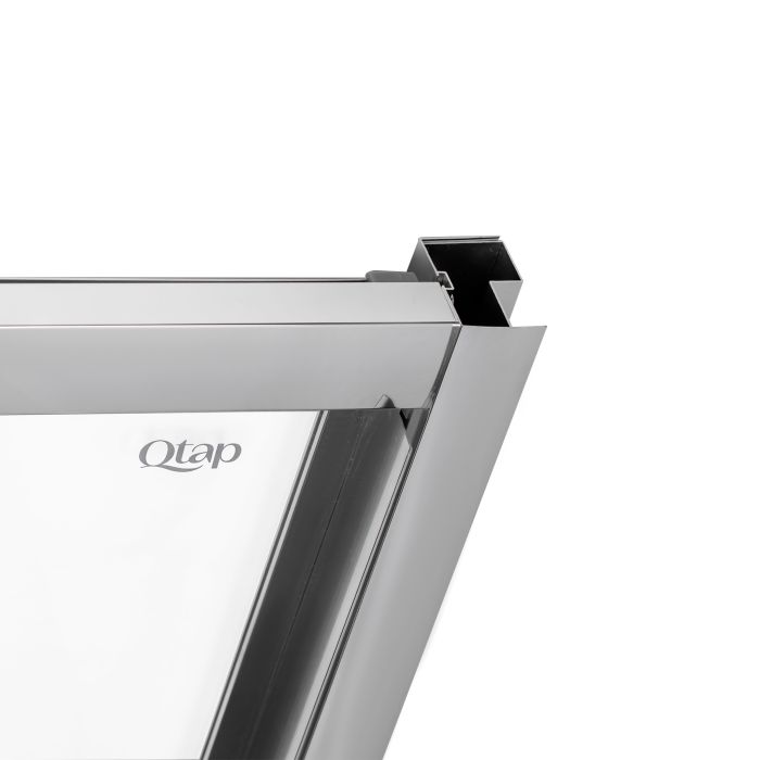 Душевые двери Qtap Unifold CRM208.C4 78-81x185 см, стекло Clear 4 мм, покрытие CalcLess