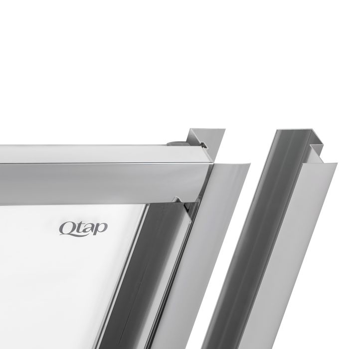 Душевые двери Qtap Unifold CRM208.C4 78-81x185 см, стекло Clear 4 мм, покрытие CalcLess
