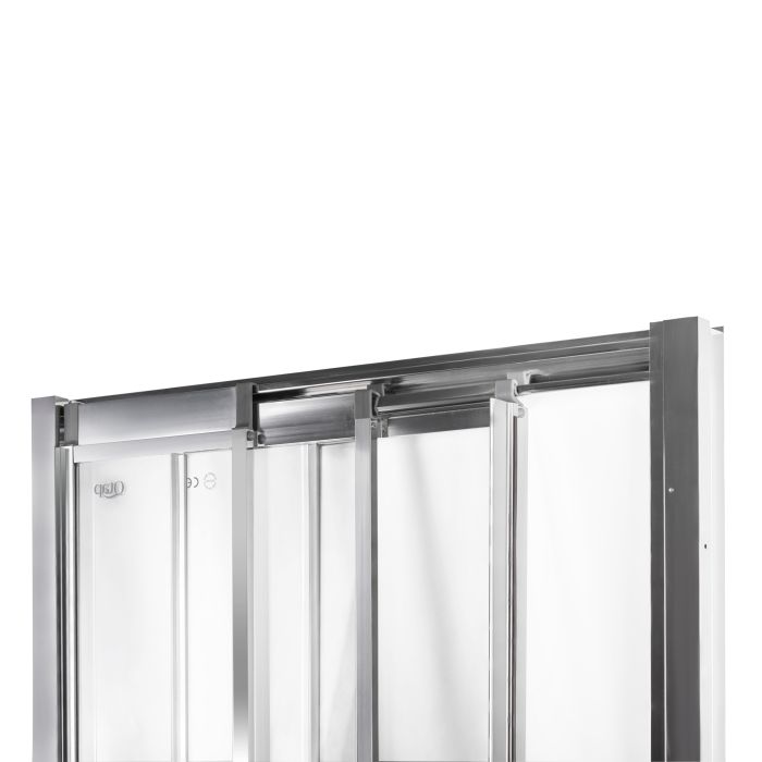 Душевые двери Qtap Unifold CRM208.C4 78-81x185 см, стекло Clear 4 мм, покрытие CalcLess