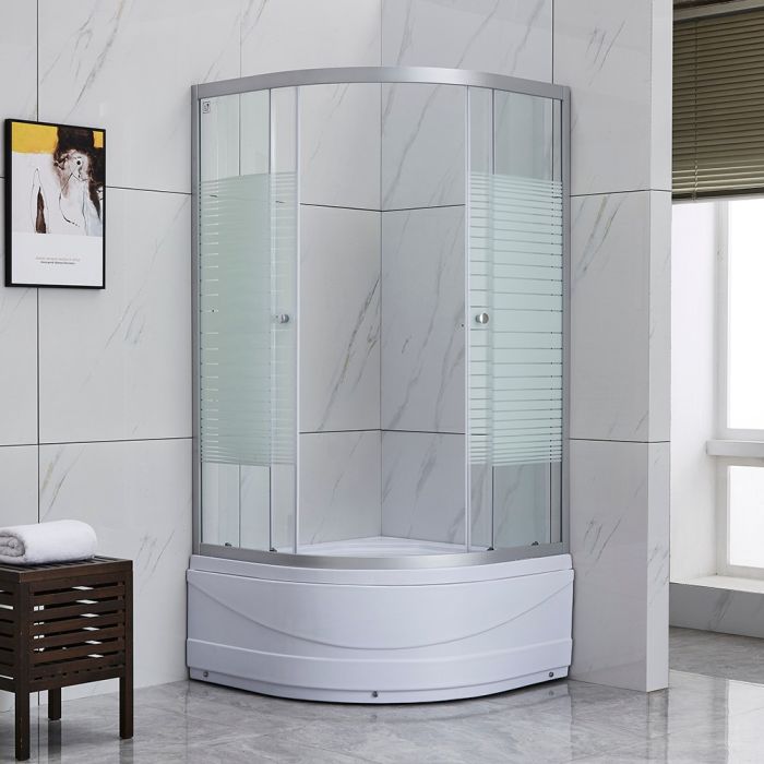 Душевая кабина Lidz Wieza SC80x80.SAT.HIGH.L , стекло Linie 4 мм