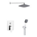 Душова система прихованого монтажу Invena Dokos хром сірий