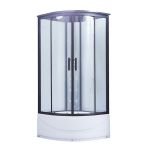 Гидромассажный бокс Lidz Majatek SBM100x100.BLA.HIGH.TR, стекло прозрачное 5 мм