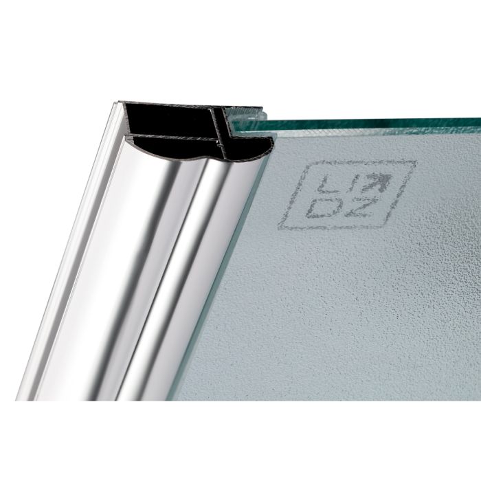 Штора на ванну Lidz Brama SS120x140L.CRM.FR стекло Frost 6 мм, левая