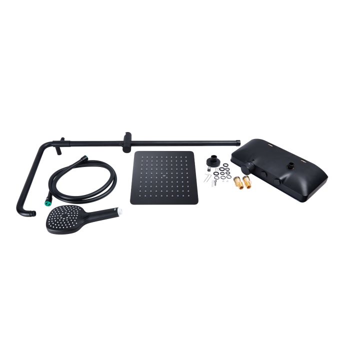 Душевая система с термостатом Qtap Sloup 57T105VNKBB