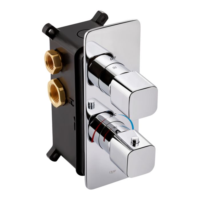 Смеситель термостатический скрытого монтажа для душу Qtap Votice 65T105NGC для трех потребителей