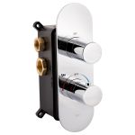 Смеситель термостатический скрытого монтажа для душу Qtap Votice 65T105OGC для трех потребителей