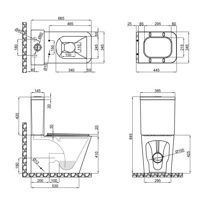 Унитаз-компакт Qtap Tern безобедочный с сиденьем Soft-close QT17222093ARW
