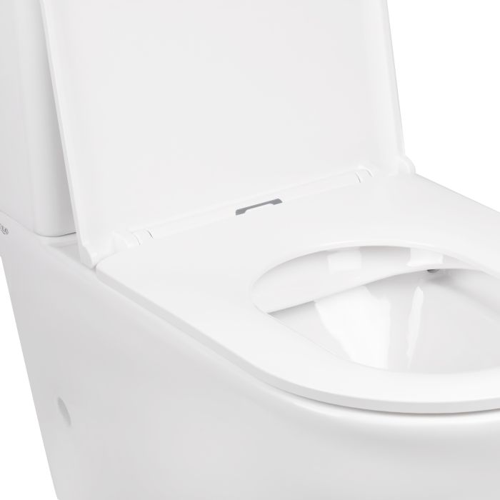 Унитаз-компакт Qtap Robin безобедочный с сиденьем Soft-close QT13222141ARW
