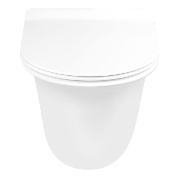 Унітаз підвісний Qtap Virgo безобідковий з сидінням Soft-close QT1833051ERW