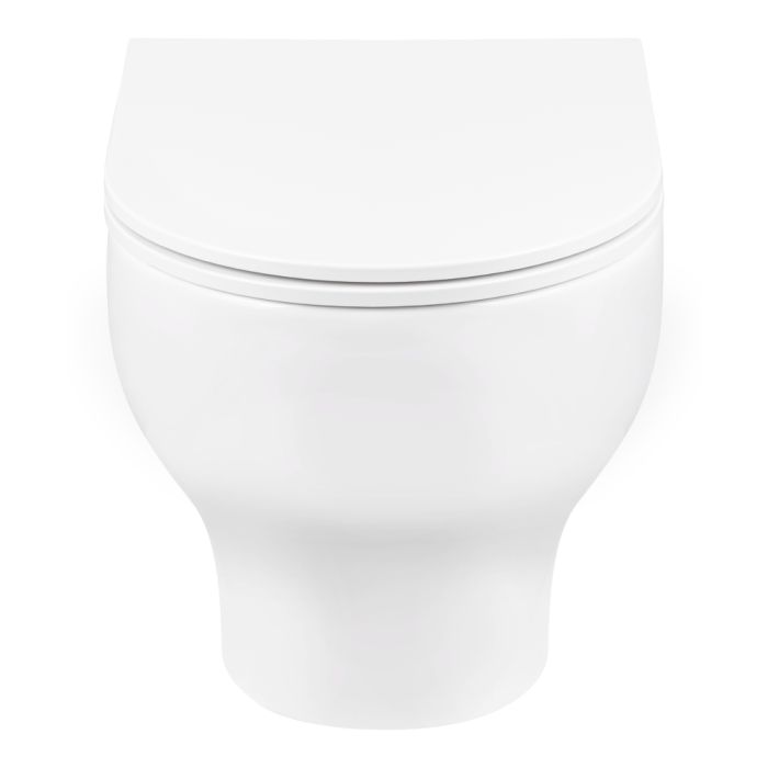 Унітаз підвісний Qtap Aries безобідковий з сідінням Soft-close QT0333063ERW