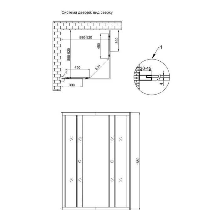 Душевая кабина Lidz Wiezak SC90x90.SAT.LOW.L, стекло Linie, 4мм, без поддона