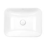 Раковина Qtap Scorpio 500х380х145 White с донным клапаном QT1411K490W