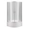 Душова кабіна Lidz Latwa SC80x80.SAT.HIGH.TR, скло прозоре 4 мм
