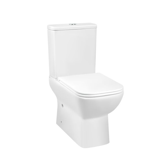 Унитаз-компакт Qtap Aries безобедочный с сиденьем Soft-close QT03222171ARW