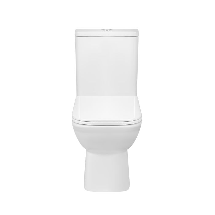Унитаз-компакт Qtap Aries безобедочный с сиденьем Soft-close QT03222171ARW