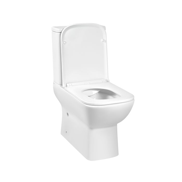 Унитаз-компакт Qtap Aries безобедочный с сиденьем Soft-close QT03222171ARW