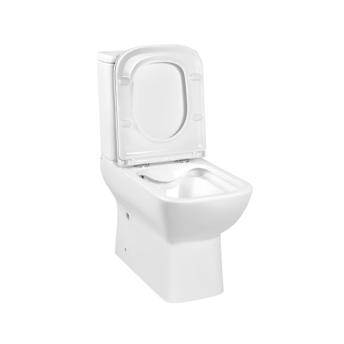 Унитаз-компакт Qtap Aries безобедочный с сиденьем Soft-close QT03222171ARW