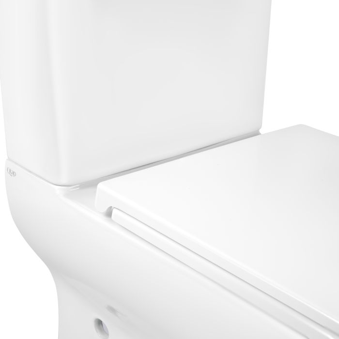 Унитаз-компакт Qtap Aries безобедочный с сиденьем Soft-close QT03222171ARW