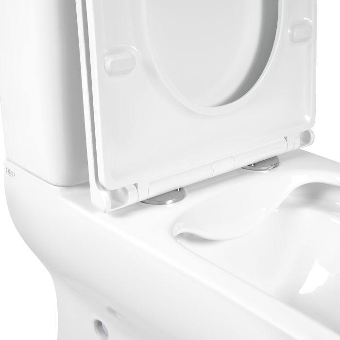 Унитаз-компакт Qtap Aries безобедочный с сиденьем Soft-close QT03222171ARW