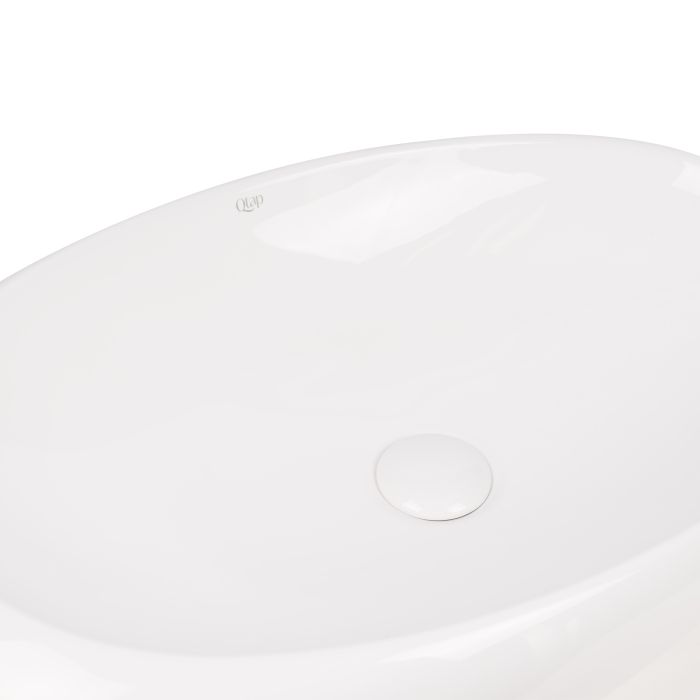 Раковина-чаша Qtap Leo 690x435x180 White с донным клапаном QT11111094W