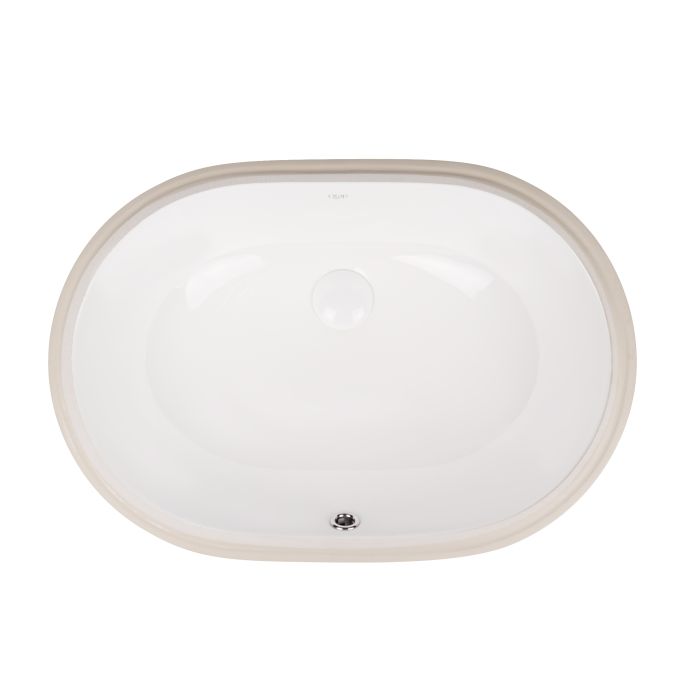 Раковина Qtap Stork 585x395x195 White с донным клапаном QT15116030W