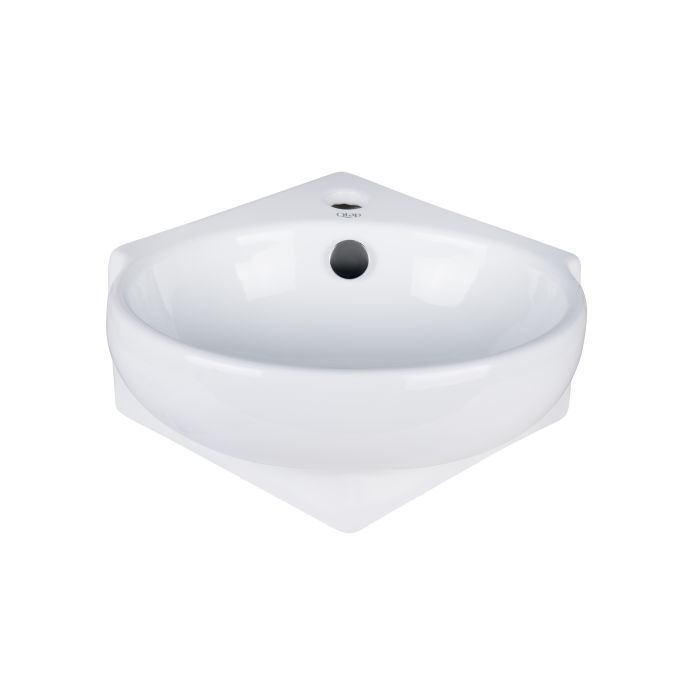Раковина Qtap Leo 390x365x130 White с донным клапаном QT11115010W