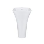 Раковина напольная моноблок Qtap Crow 450x435x835 White с донным клапаном QT0511G315W