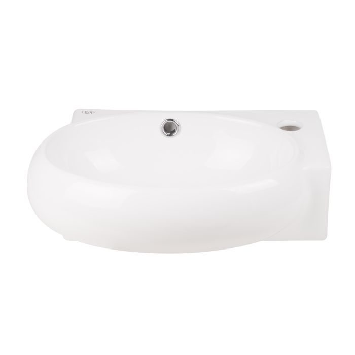 Раковина Qtap Leo 430x290x140 White с донным клапаном QT11115011RW