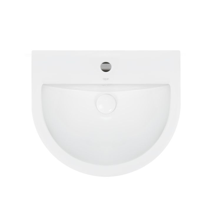 Раковина подвесная моноблок Qtap Swan 521х435х385 White с донным клапаном QT1611005GW
