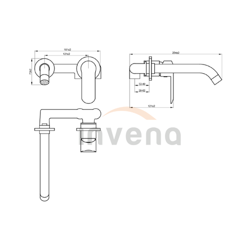 Змішувач для раковини Invena Siros чорний BP-90-U04
