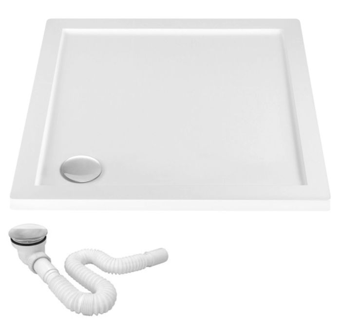 Душевой поддон Rea Ego Slim 80x80x5 белый