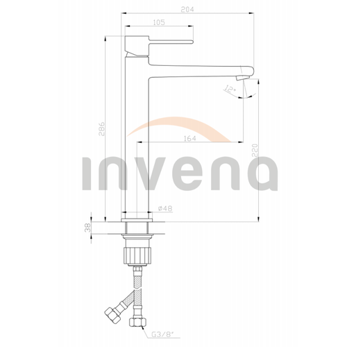 Смеситель для раковины Invena Glamour золото BU-02-W09