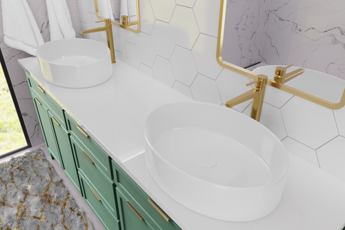 Смеситель для раковины Invena Glamour золото BU-02-W09