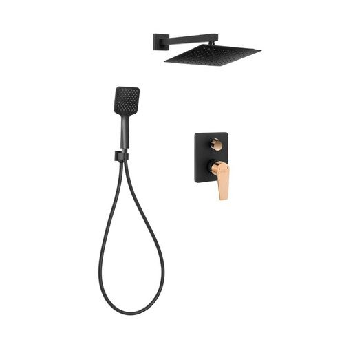 Душевая система скрытого монтажа Invena Midnight черный золото