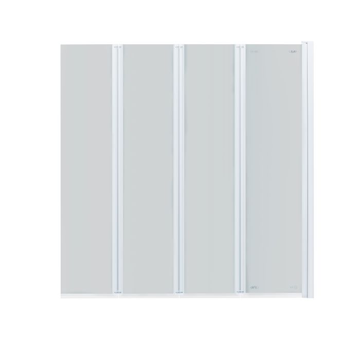 Штора на ванну Qtap Gemini WHI401314RP6 стекло Pear 6 мм, 130x140 см