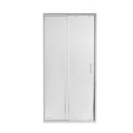 Душевые двери Qtap Taurus CRM208-9.C6 80-90x185 см, стекло Clear 6 мм, покрытие CalcLess