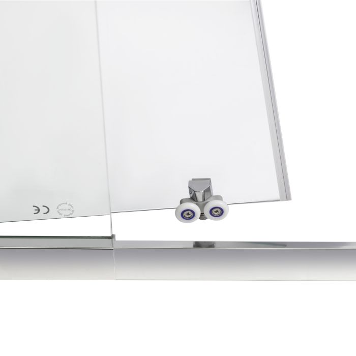 Душевые двери Qtap Taurus CRM201-11.C6 110-120x185 см, стекло Clear 6 мм, покрытие CalcLess