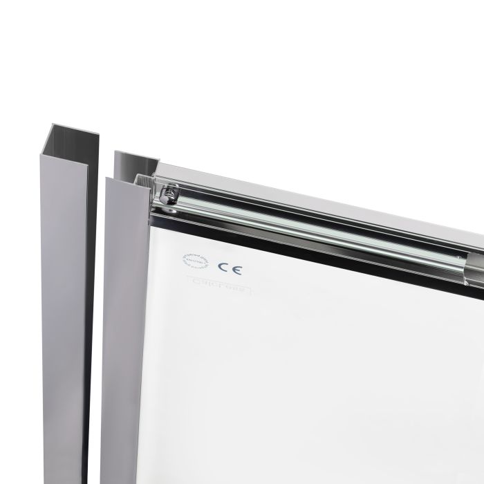 Душевые двери Qtap Taurus CRM2013-14.C6 130-140x185 см, стекло Clear 6 мм, покрытие CalcLess