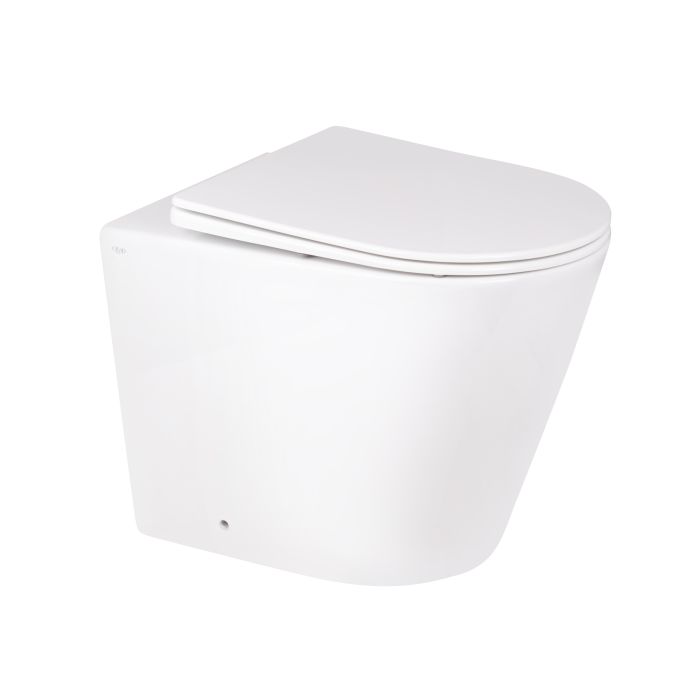 Унитаз напольный Qtap Swan безобедочный с сиденьем Soft-close QT16223178W