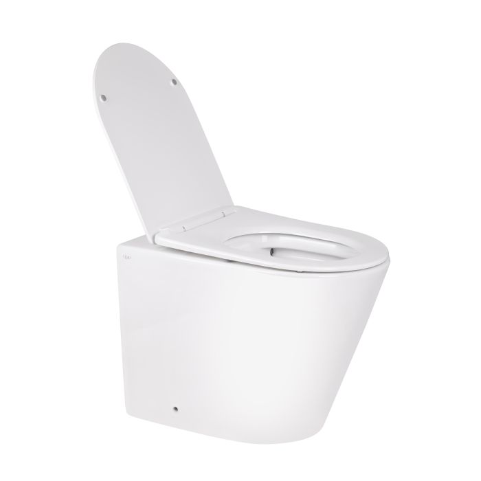 Унитаз напольный Qtap Swan безобедочный с сиденьем Soft-close QT16223178W