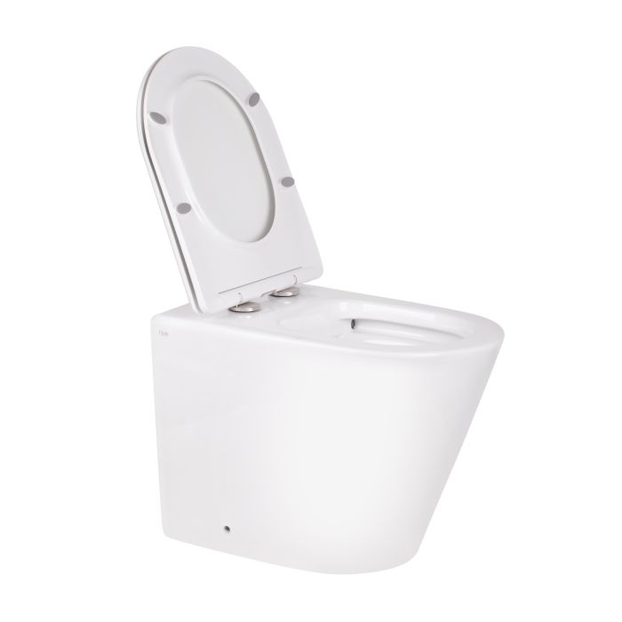 Унитаз напольный Qtap Swan безобедочный с сиденьем Soft-close QT16223178W
