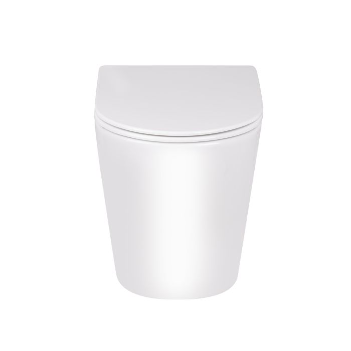 Унитаз напольный Qtap Swan безобедочный с сиденьем Soft-close QT16223178W