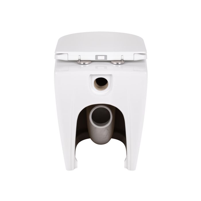 Унитаз напольный Qtap Swan безобедочный с сиденьем Soft-close QT16223178W